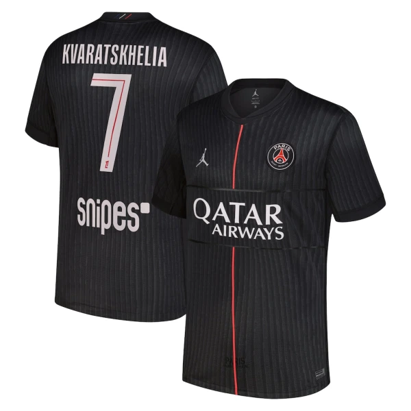 Maillot Paris Saint-Germain Kvaratskhelia 7 Homme Fourth Jordan 2025-26 Maillot Paris Saint-Germain Kvaratskhelia 7 Homme Fourth Jordan 2025-26