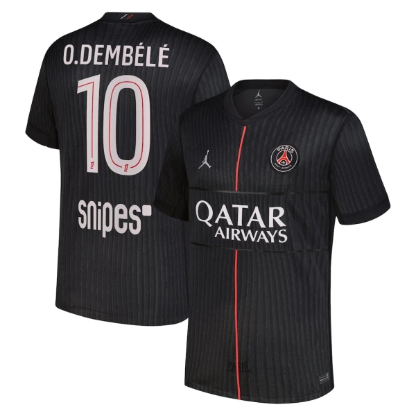 Maillot Paris Saint-Germain O. Dembele 10 Homme Fourth Jordan 2025-26