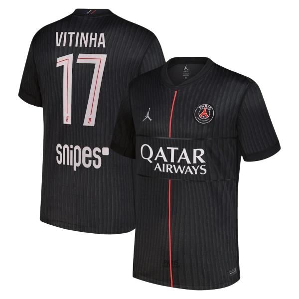 Maillot Paris Saint-Germain Vitinha 17 Homme Fourth Jordan 2025-26 Maillot Paris Saint-Germain Vitinha 17 Homme Fourth Jordan 2025-26