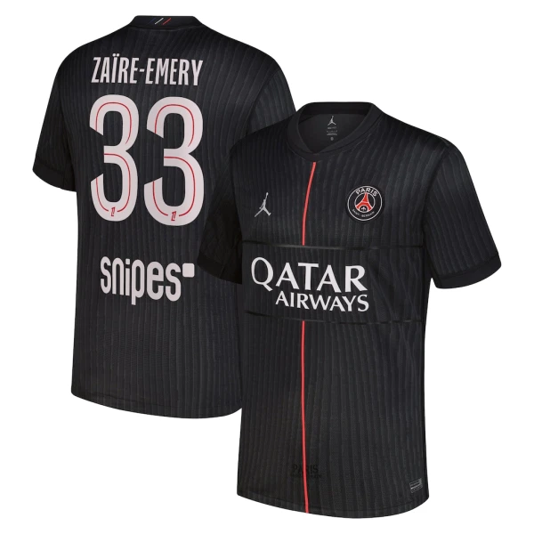 Maillot Paris Saint-Germain Zaire-Emery 33 Homme Fourth Jordan 2025-26 Maillot Paris Saint-Germain Zaire-Emery 33 Homme Fourth Jordan 2025-26