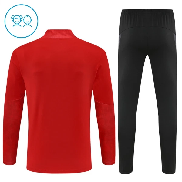 AC Milan Sweat d'Entraînement Enfant 2025-26 Quart-Zip Rouge