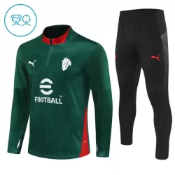AC Milan Sweat d'Entraînement Enfant 2025-26 Quart-Zip Verte