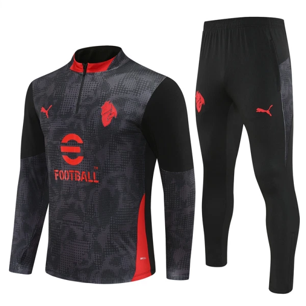 AC Milan Sweat d'Entraînement Homme 2025-26 Quart-Zip Noire AC Milan Sweat d'Entraînement Homme 2025-26 Quart-Zip Noire