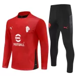 AC Milan Sweat d'Entraînement Homme 2025-26 Quart-Zip Rouge