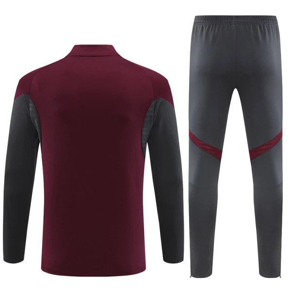 Arsenal Sweat d'Entraînement Homme 2025-26 Quart-Zip Rouge