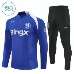 Chelsea Sweat d'Entraînement Enfant 2025-26 Quart-Zip Bleue