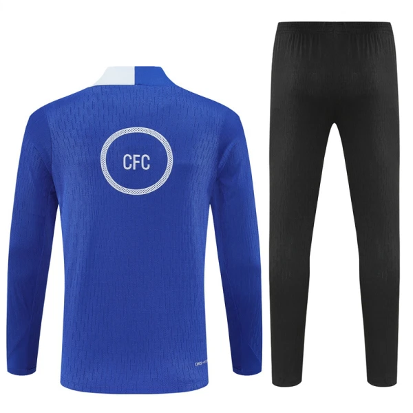 Chelsea Sweat d'Entraînement Homme 2025-26 Quart-Zip Bleue