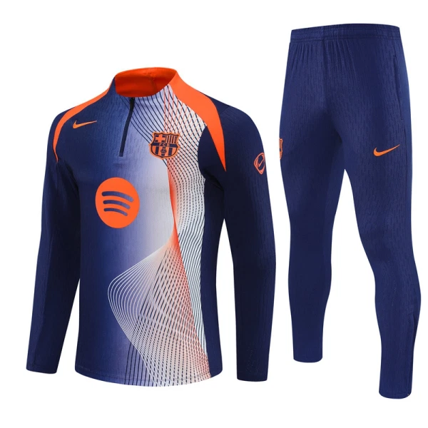 FC Barcelone Sweat d'Entraînement Homme 2025-26 Quart-Zip Bleue FC Barcelone Sweat d'Entraînement Homme 2025-26 Quart-Zip Bleue
