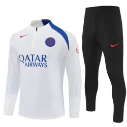 Paris Saint-Germain Sweat d'Entraînement Homme 2025-26 Quart-Zip Blanche