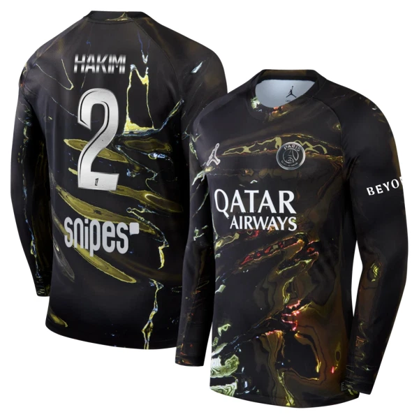 Maillot Manches Longues Paris Saint-Germain Hakimi 2 Night Homme 2025-26