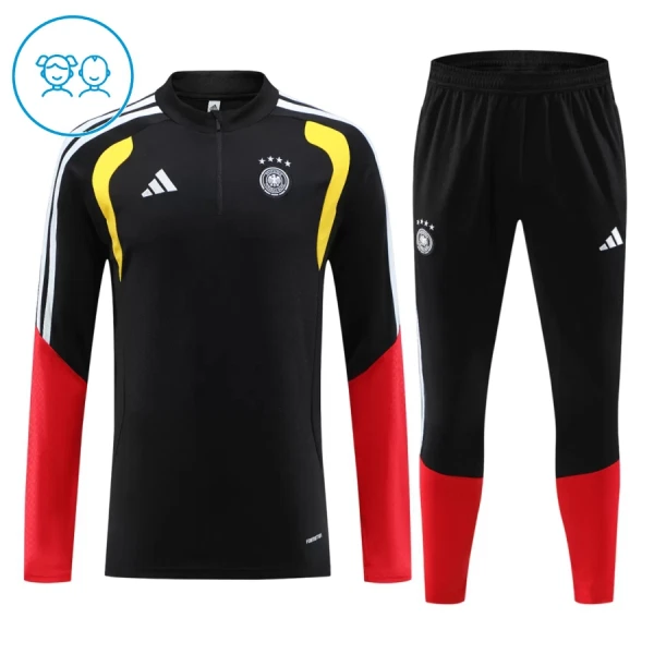 Allemagne Sweat d'Entraînement Enfant 2026-27 Quart-Zip Noire