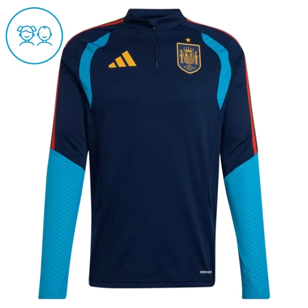 Espagne Sweat d'Entraînement Enfant 2026-27 Quart-Zip Navy