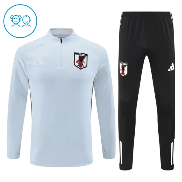Japon Sweat d'Entraînement Enfant 2026 Quart-Zip Blanche