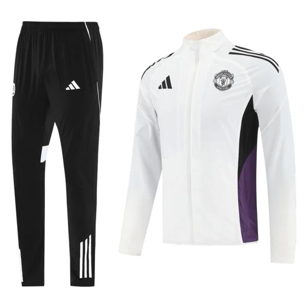 Manchester United Ensemble Vestes d'Entraînement Homme 2025-26 Blanche Manchester United Ensemble Vestes d'Entraînement Homme 2025-26 Blanche