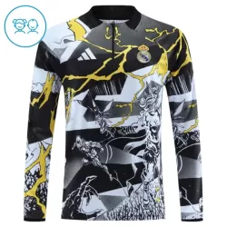 Real Madrid Marvel Sweat d'Entraînement Enfant 2026-27 Quart-Zip Noire