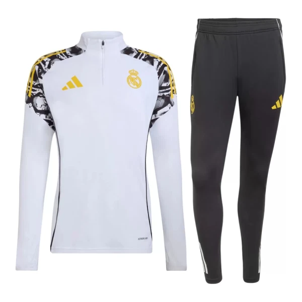 Real Madrid Sweat d'Entraînement Homme 2026-27 Quart-Zip Blanche