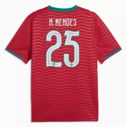 Maillot Portugal Nuno Mendes 25 Homme Domicile Coupe du Monde 2026