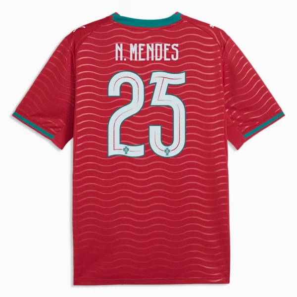 Maillot Portugal Nuno Mendes 25 Homme Domicile Coupe du Monde 2026 Maillot Portugal Nuno Mendes 25 Homme Domicile Coupe du Monde 2026