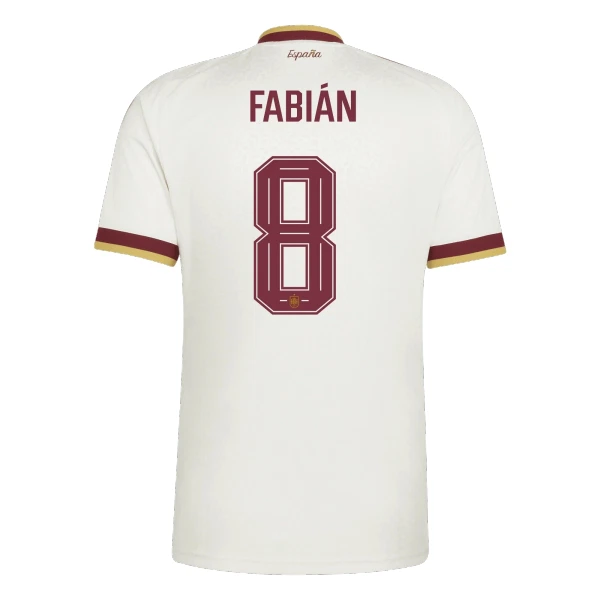 Maillot Espagne Fabian 8 Homme Extérieur Coupe du Monde 2026