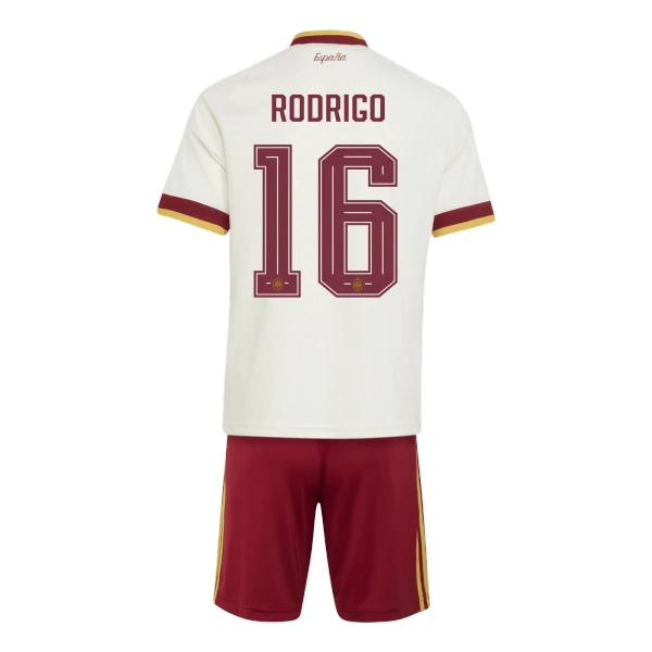 Maillot Espagne Rodrigo 16 Enfant Extérieur Coupe du Monde 2026