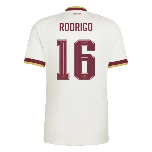 Maillot Espagne Rodrigo 16 Homme Extérieur Coupe du Monde 2026
