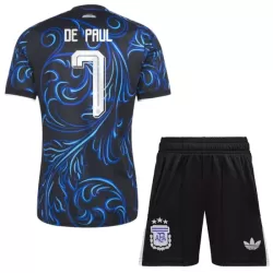 Maillot Argentine De Paul 7 Enfant Extérieur Coupe du Monde 2026