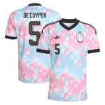 Maillot Belgique De Cuyper 5 Homme Extérieur Coupe du Monde 2026