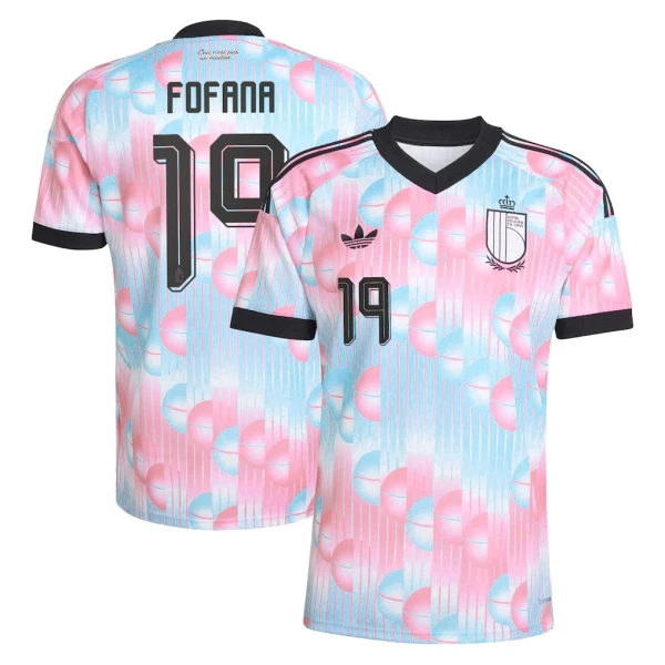 Maillot Belgique Fofana 19 Homme Extérieur Coupe du Monde 2026