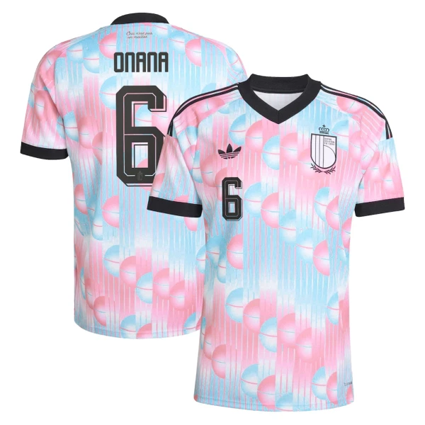 Maillot Belgique Onana 6 Homme Extérieur Coupe du Monde 2026