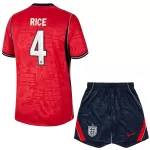 Maillot Angleterre Rice 4 Enfant Extérieur Coupe du Monde 2026