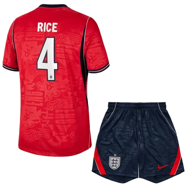 Maillot Angleterre Rice 4 Enfant Extérieur Coupe du Monde 2026
