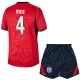 Maillot Angleterre Rice 4 Enfant Extérieur Coupe du Monde 2026