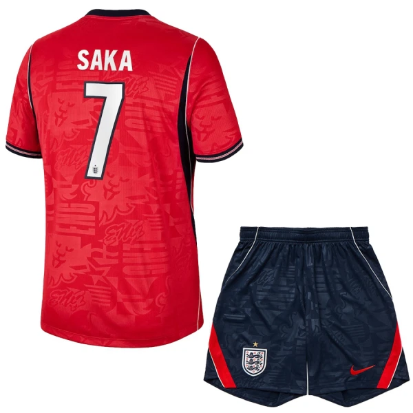 Maillot Angleterre Saka 7 Enfant Extérieur Coupe du Monde 2026