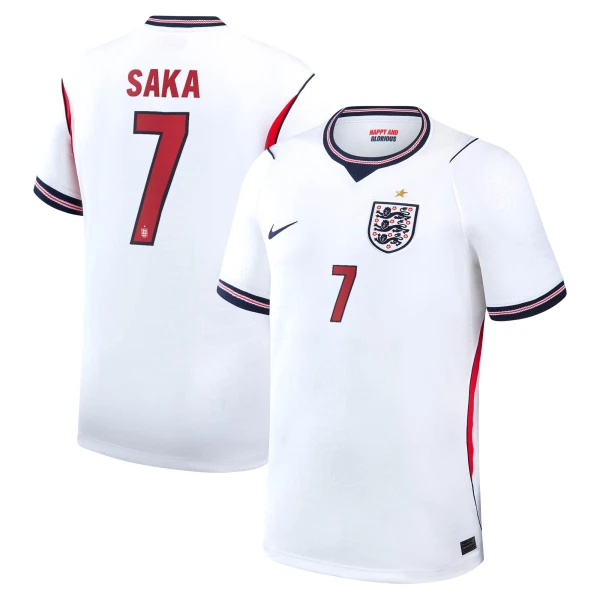 Maillot Angleterre Saka 7 Homme Domicile Coupe du Monde 2026