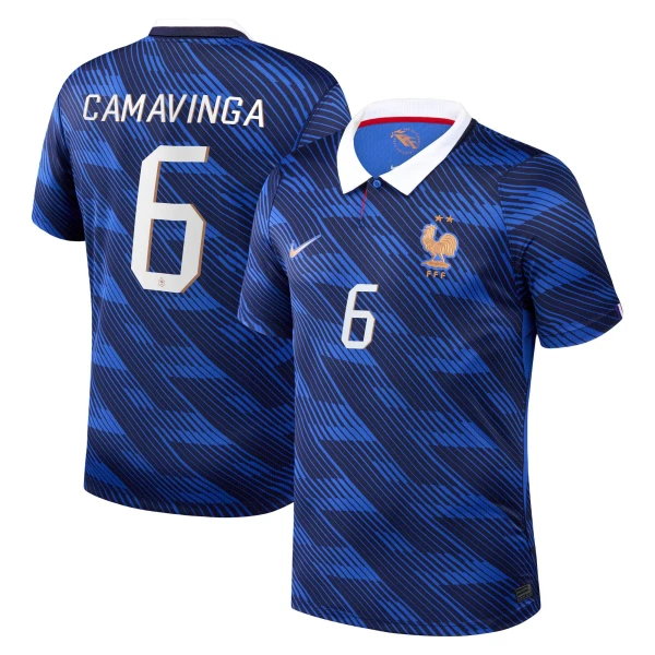 Maillot France Camavinga 6 Homme Domicile Coupe du Monde 2026