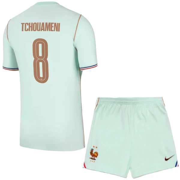 Maillot France Tchouameni 8 Enfant Extérieur Coupe du Monde 2026