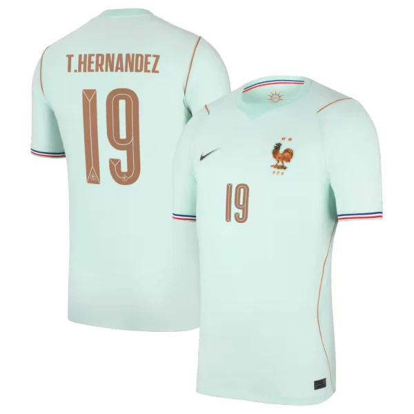 Maillot France Theo Hernandez 19 Homme Extérieur Coupe du Monde 2026