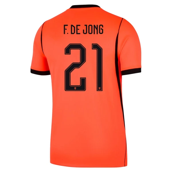 Maillot Pays-Bas Frenkie de Jong 21 Enfant Domicile Coupe du Monde 2026