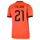 Maillot Pays-Bas Frenkie de Jong 21 Enfant Domicile Coupe du Monde 2026
