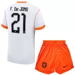 Maillot Pays-Bas Frenkie de Jong 21 Enfant Extérieur Coupe du Monde 2026