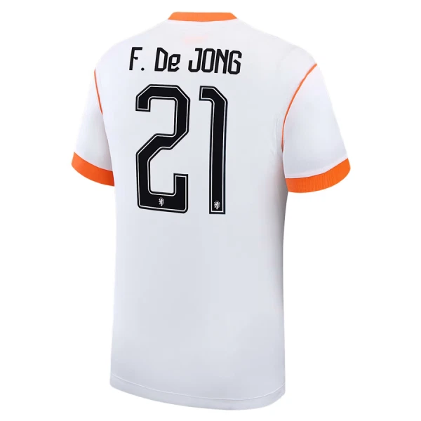 Maillot Pays-Bas Frenkie de Jong 21 Enfant Extérieur Coupe du Monde 2026