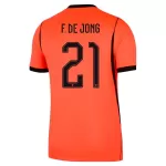 Maillot Pays-Bas Frenkie de Jong 21 Homme Domicile Coupe du Monde 2026