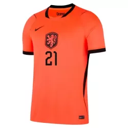 Maillot Pays-Bas Frenkie de Jong 21 Homme Domicile Coupe du Monde 2026