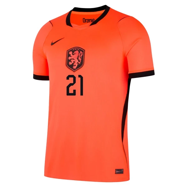 Maillot Pays-Bas Frenkie de Jong 21 Homme Domicile Coupe du Monde 2026