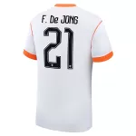Maillot Pays-Bas Frenkie de Jong 21 Homme Extérieur Coupe du Monde 2026