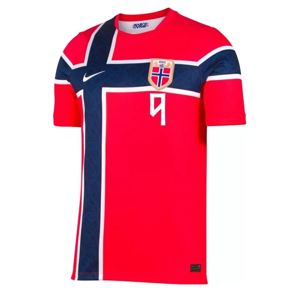 Maillot Norvège Haaland 9 Homme Domicile Coupe du Monde 2026