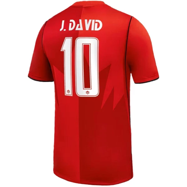 Maillot Canada J. David 10 Homme Domicile Coupe du Monde 2026