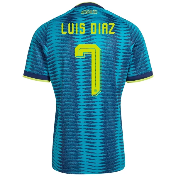 Maillot Colombie Luis Diaz 7 Homme Extérieur Coupe du Monde 2026