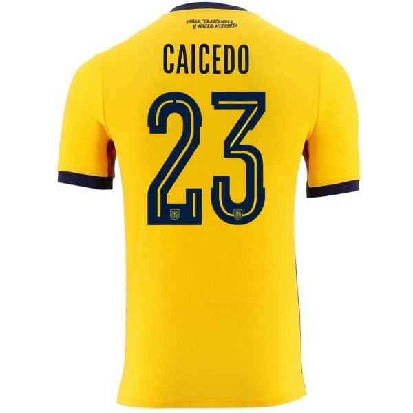 Maillot Équateur Caicedo 23 Homme Domicile Coupe du Monde 2026