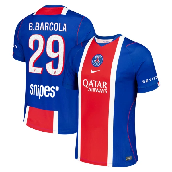 Maillot Paris Saint-Germain Bradley Barcola 29 Homme Domicile 2026-27
